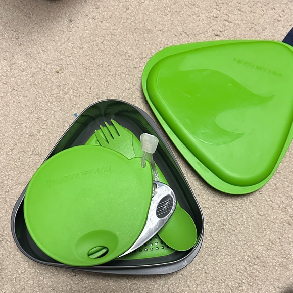 Green Camping Cook Set - Triangle Stackable Kit - Picture 8 of 8